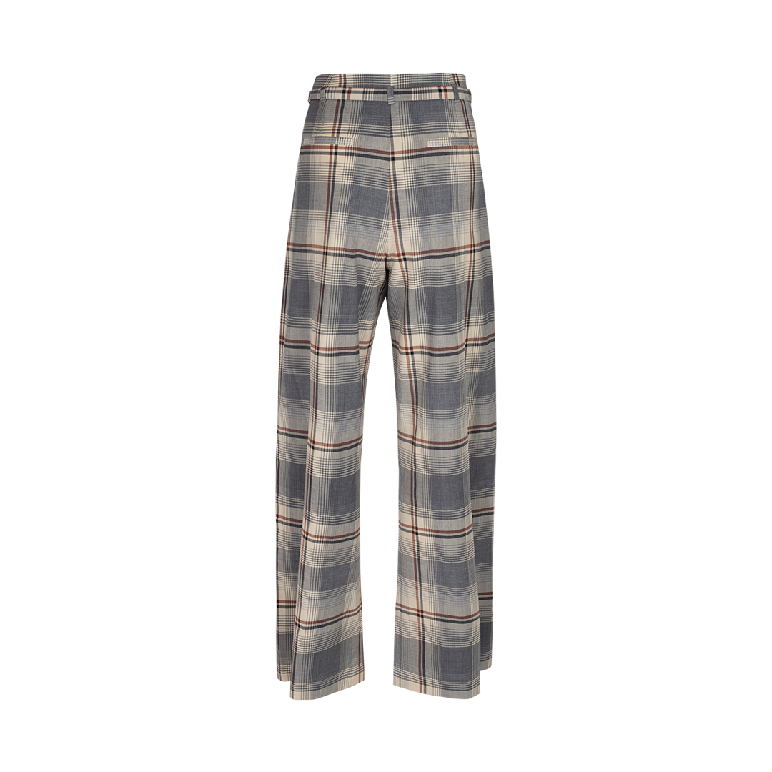 Belted Check Trousers | Back view of Belted Check Trousers DUSAN