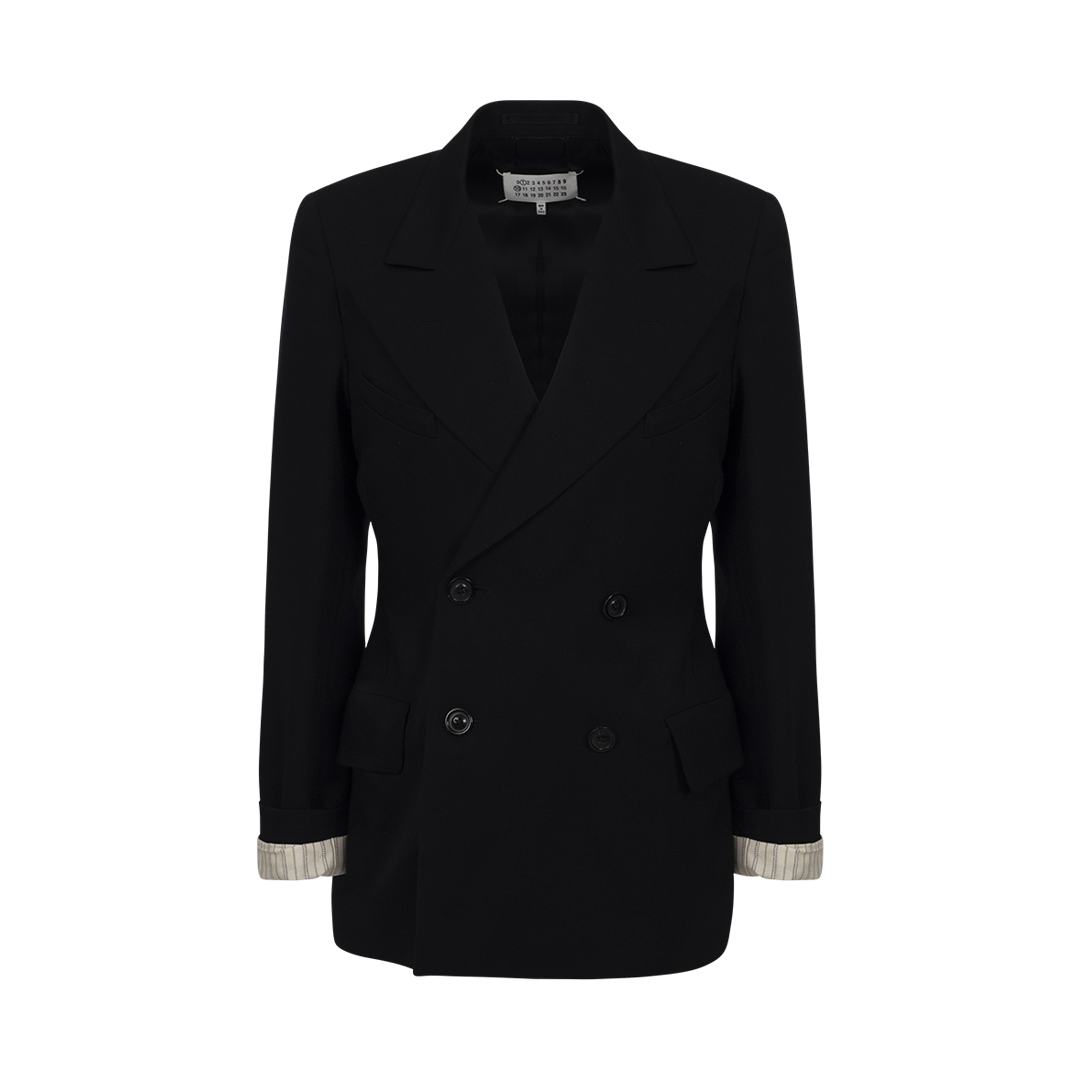 Double-Breasted Wool Blazer | Front view of Double-Breasted Wool Blazer MAISION MARGIELA