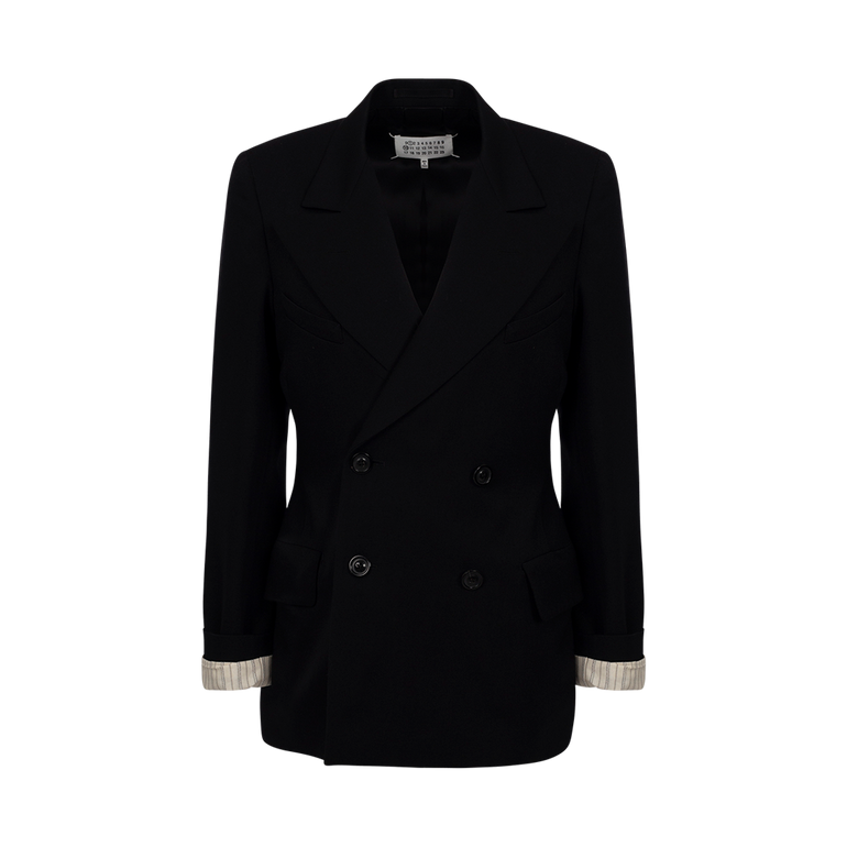 Double-Breasted Wool Blazer | Front view of Double-Breasted Wool Blazer MAISION MARGIELA