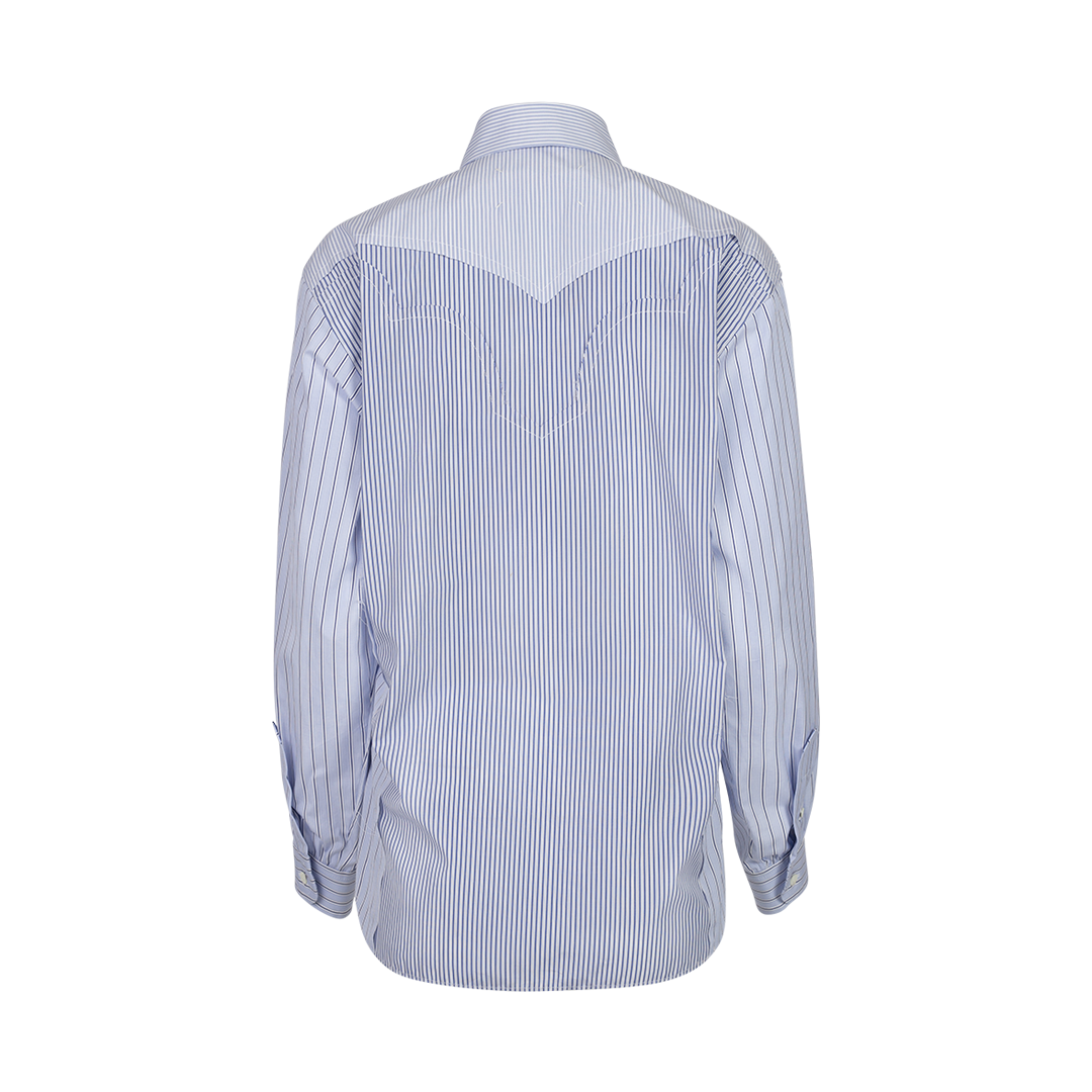 Long Sleeve Poplin Shirt | Back view of Long Sleeve Poplin Shirt MAISON MARGIELA