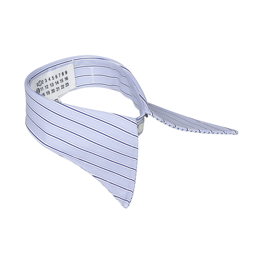 Striped Pointed Collar | Side view of Striped Pointed Collar MAISON MARGIELA