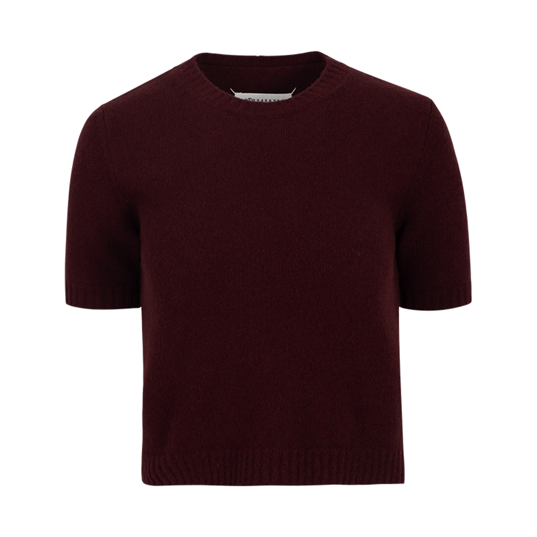 Cropped Short Sleeve Sweater | Front view of Cropped Short Sleeve Sweater MAISON MARGIELA