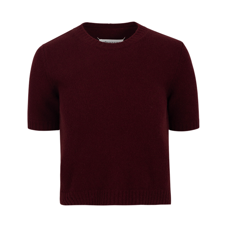 Cropped Short Sleeve Sweater | Front view of Cropped Short Sleeve Sweater MAISON MARGIELA