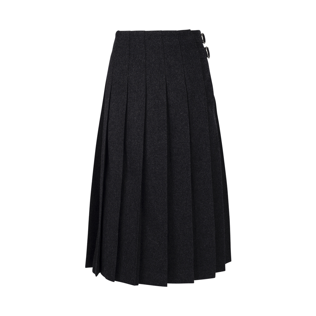 Pleated High-Waist Midi Skirt | Front view of Pleated High-Waist Midi Skirt JIL SANDER