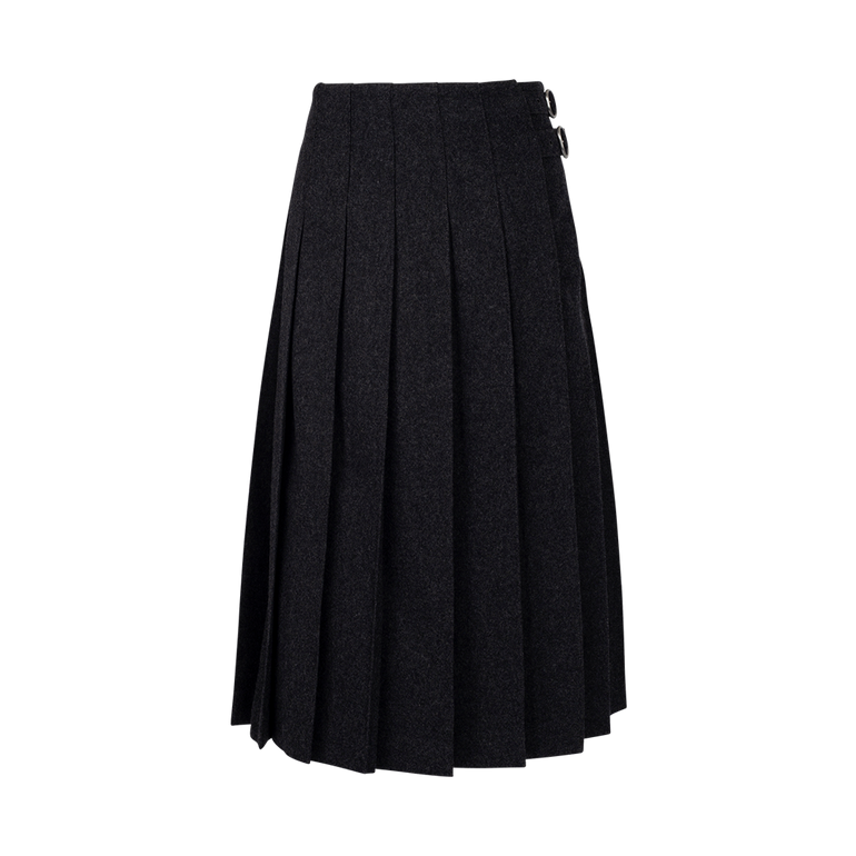 Pleated High-Waist Midi Skirt | Front view of Pleated High-Waist Midi Skirt JIL SANDER