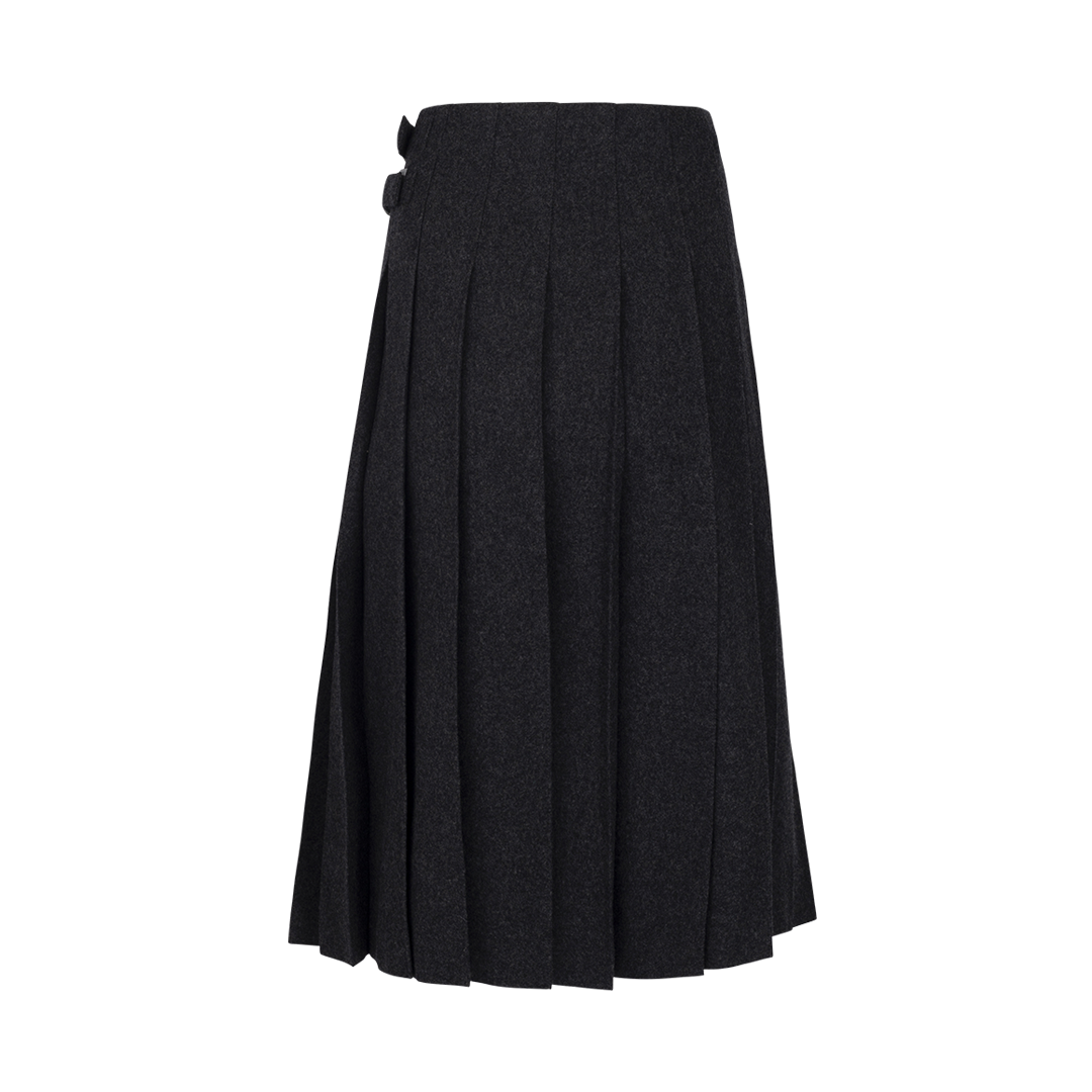 Pleated High-Waist Midi Skirt | Back view of Pleated High-Waist Midi Skirt JIL SANDER