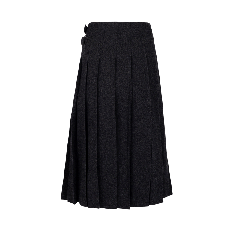 Pleated High-Waist Midi Skirt | Back view of Pleated High-Waist Midi Skirt JIL SANDER