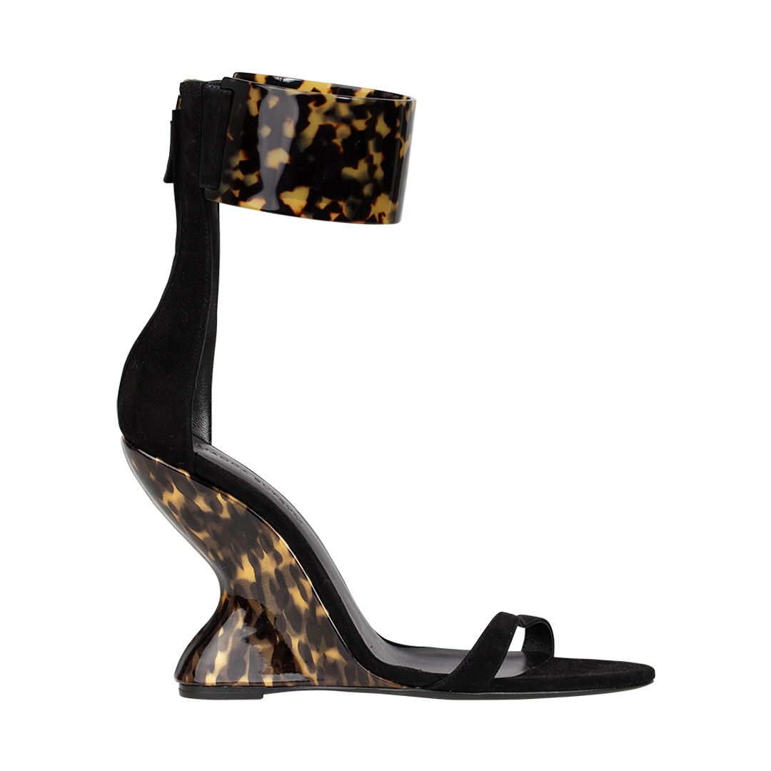 Tortoiseshell Wedge Sandals – FORTY FIVE TEN