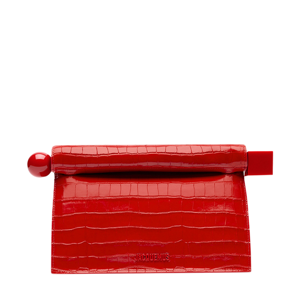 ★関税・送料込み★【JACQUEMUS】 Rond Carre クラッチバッグ Jacquemus La Pochette Rond Carre Metallic Pouch | Saks Fifth