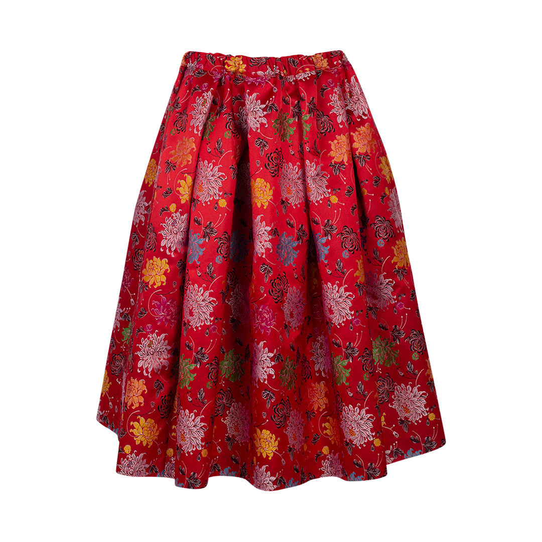 COMME DES GARCONS | FLORAL CREPE SKIRT