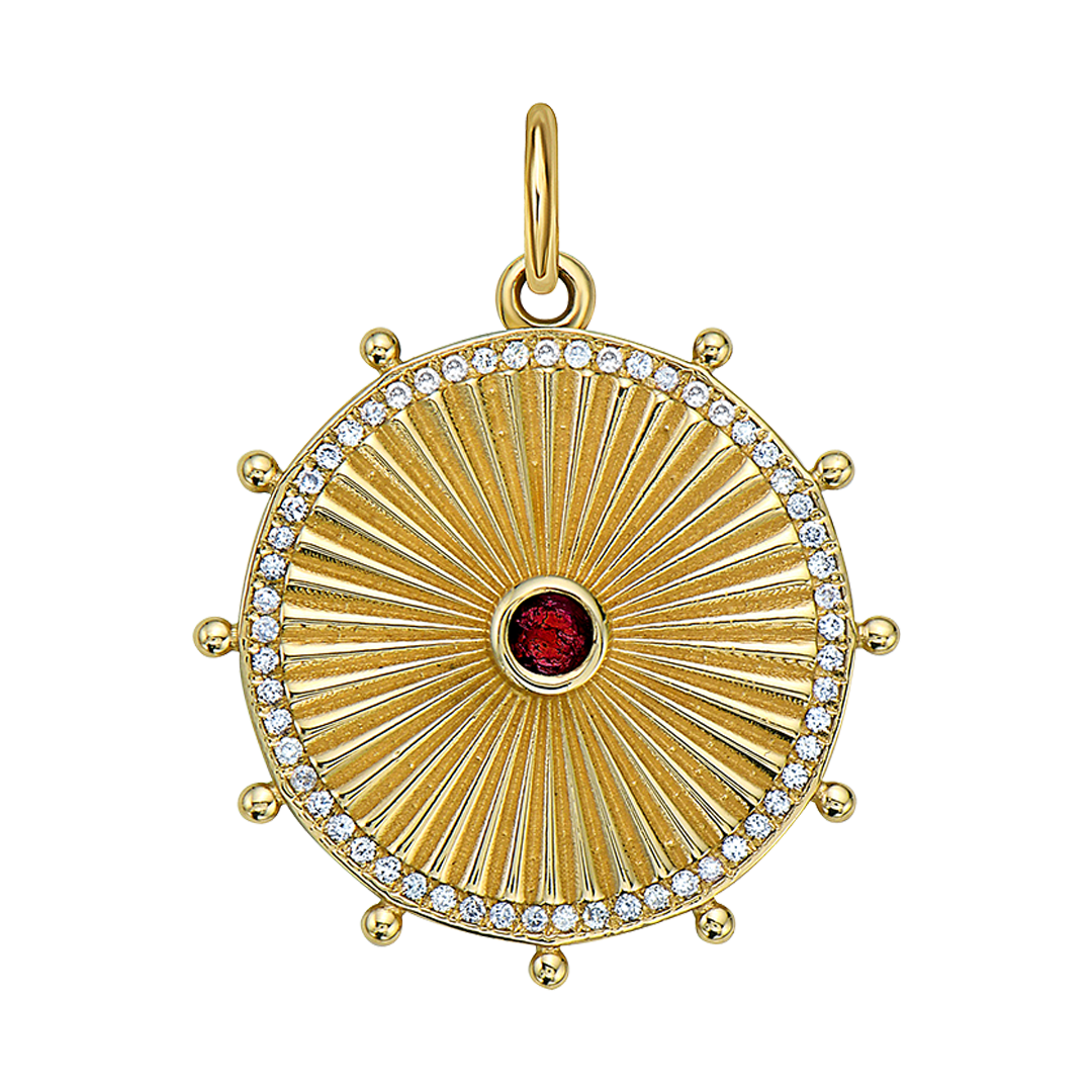 Ruby Small Cassandane Small Ruby Sun Medallion – FORTY FIVE TEN