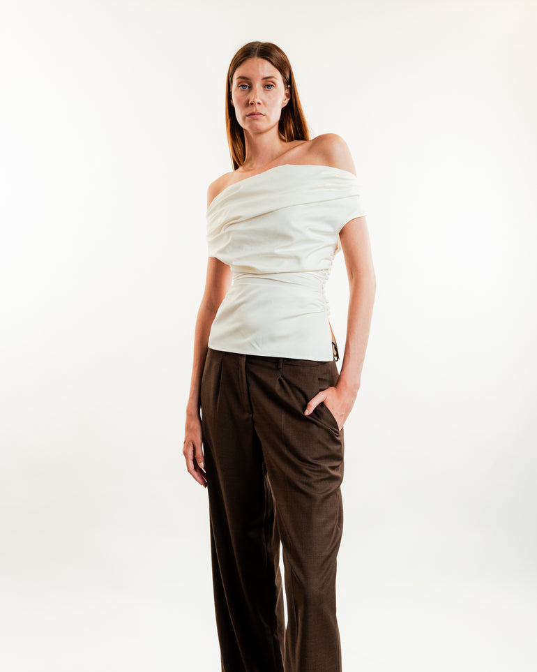 Wide-Leg Tailored Pants | On-Model view of Wide-Leg Tailored Pants MAGDA BUTRYM