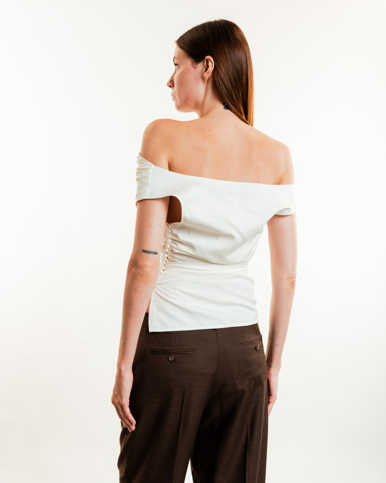 Wide-Leg Tailored Pants | On-Model back view of Wide-Leg Tailored Pants MAGDA BUTRYM