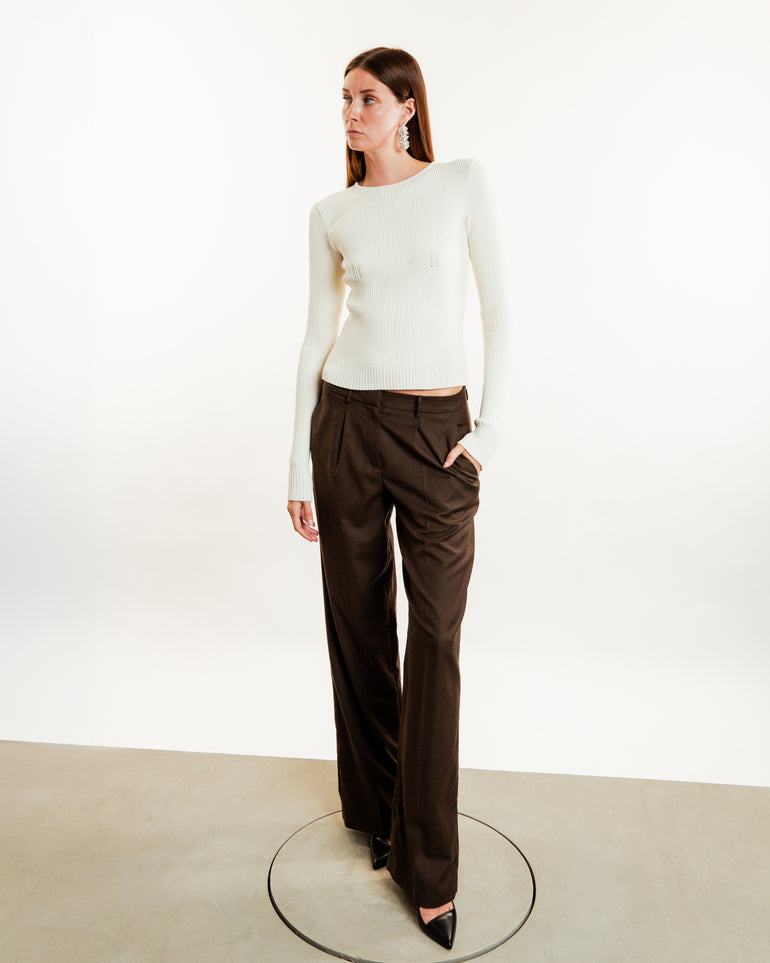 Wide-Leg Tailored Pants | On-Model view of Wide-Leg Tailored Pants MAGDA BUTRYM