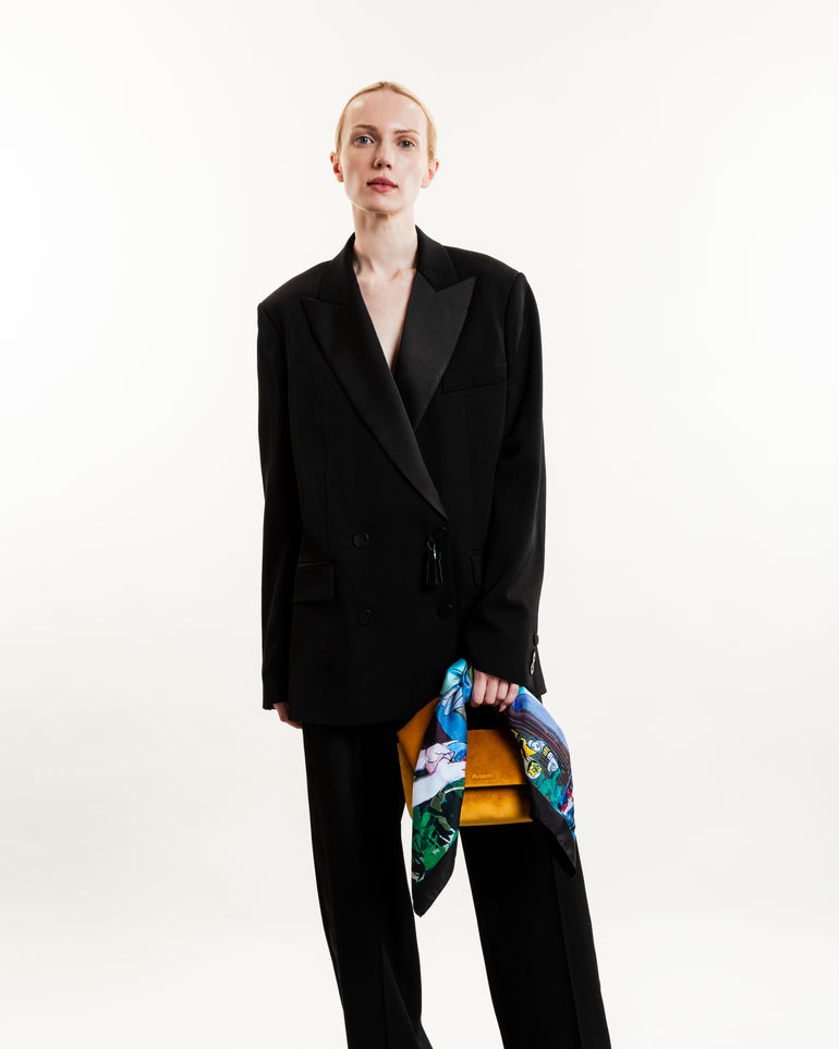 Straight-Leg Tuxedo Trousers | On-Model view of Straight-Leg Tuxedo Trousers JW ANDERSON