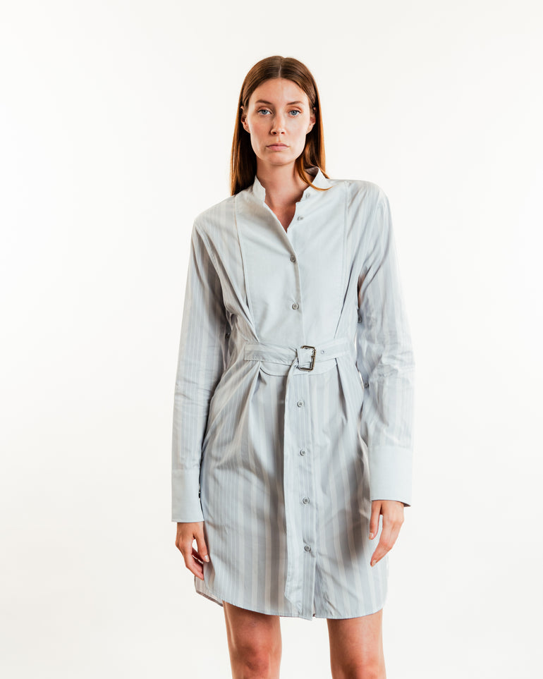 Belted Tuxedo Shirtdress | On-Model view of Belted Tuxedo Shirtdress JW ANDERSON