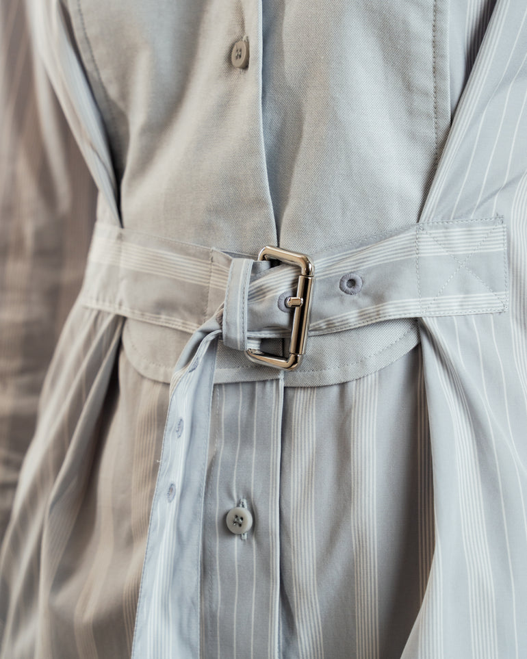 Belted Tuxedo Shirtdress | On-Model view of Belted Tuxedo Shirtdress JW ANDERSON