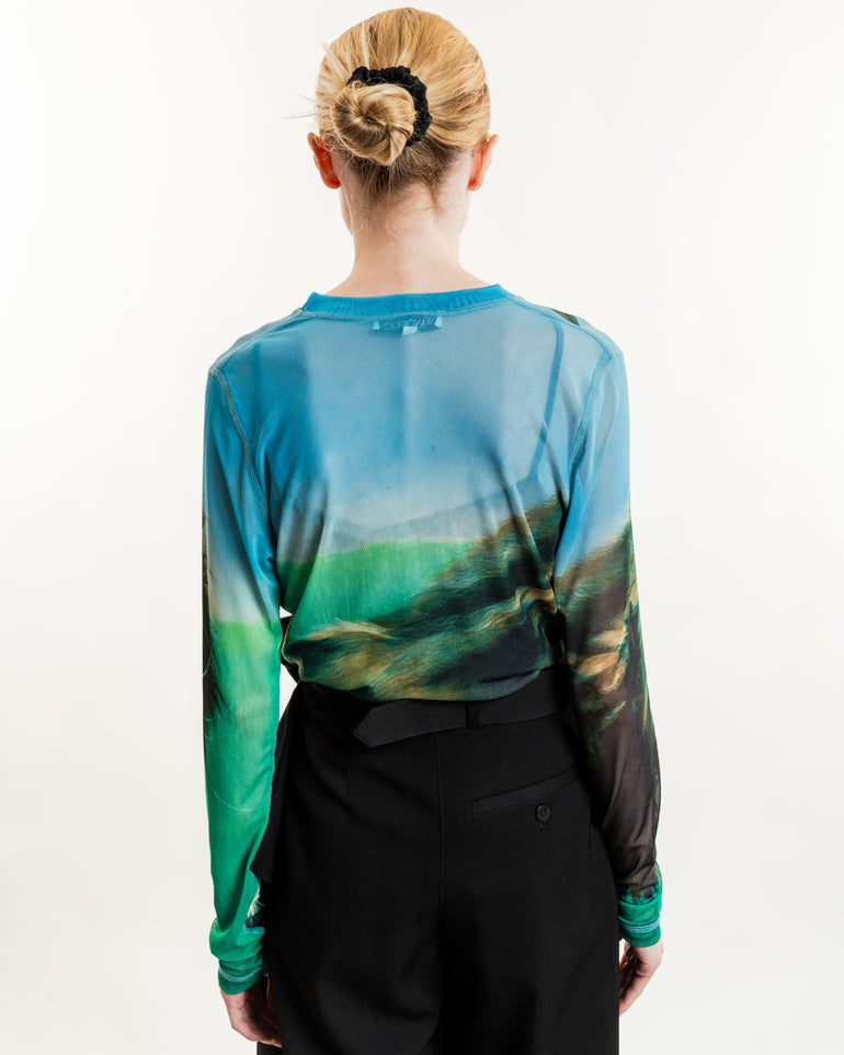 Sheer Long-Sleeve Top | On-Model view of Sheer Long-Sleeve Top JW ANDERSON